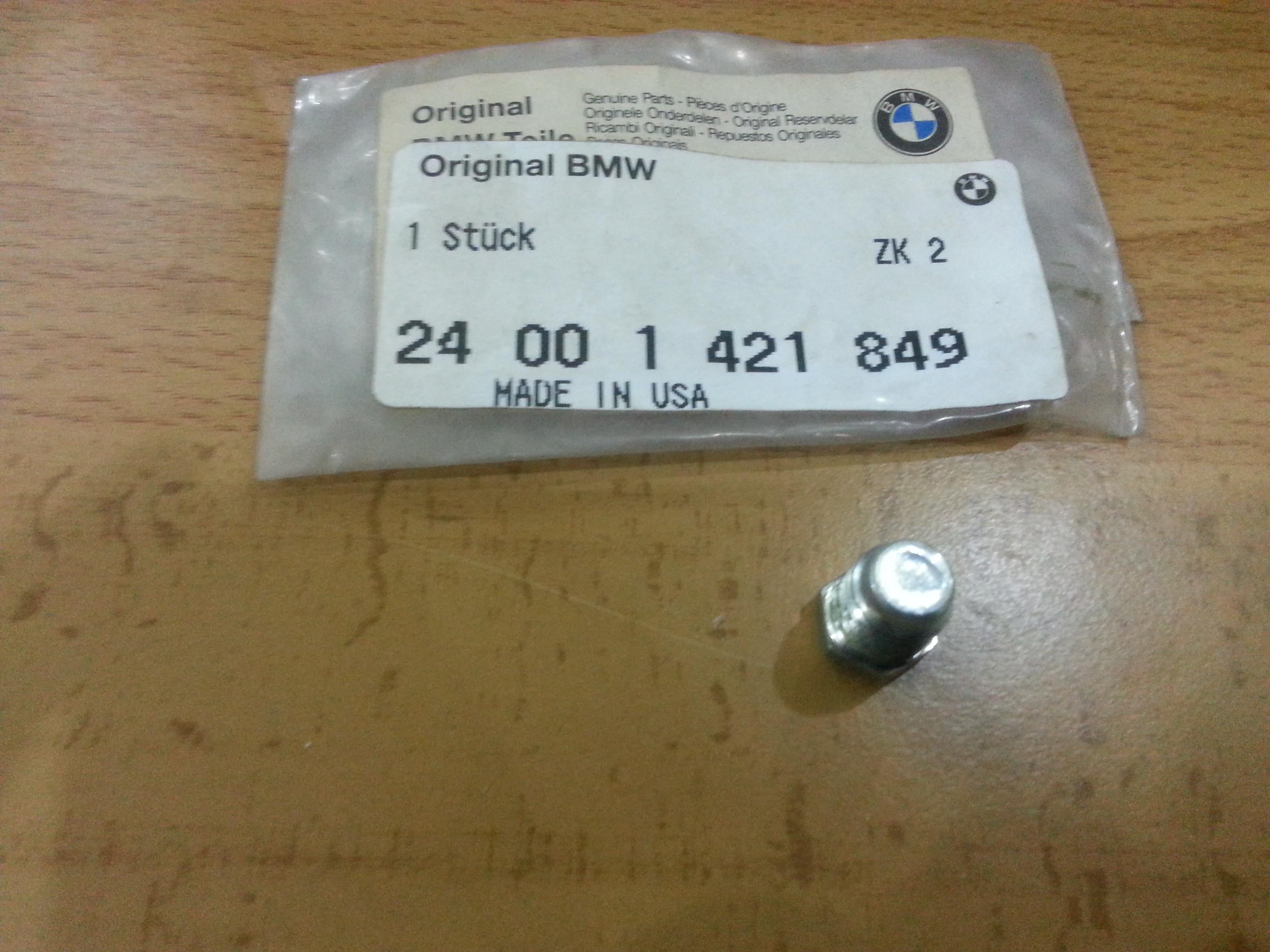 NEW OEM BMW 24001421849 Screw plug, outer hexagon