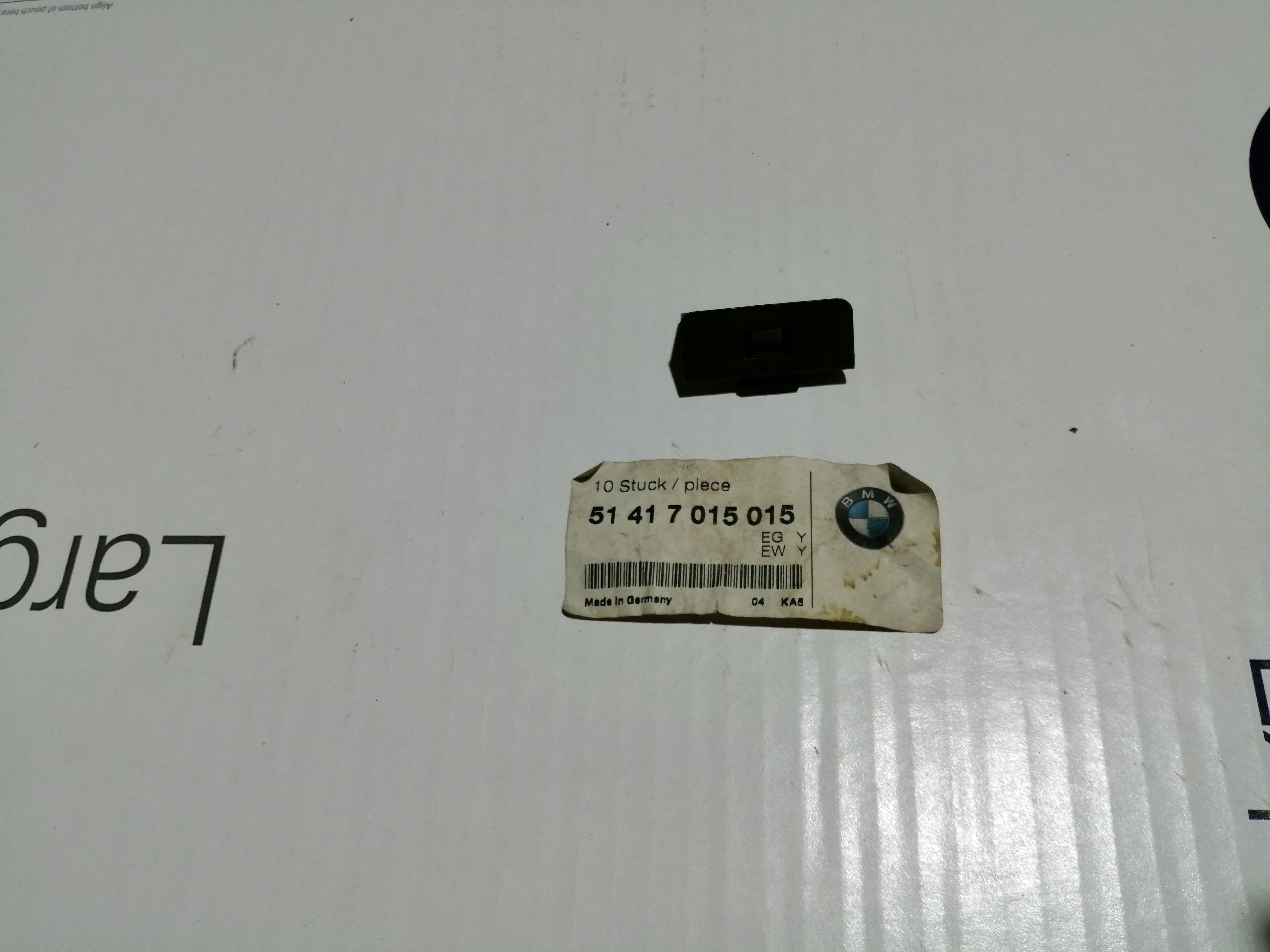 BMW Door Window Railing Clip 51417015015 GENUINE Set Of 2