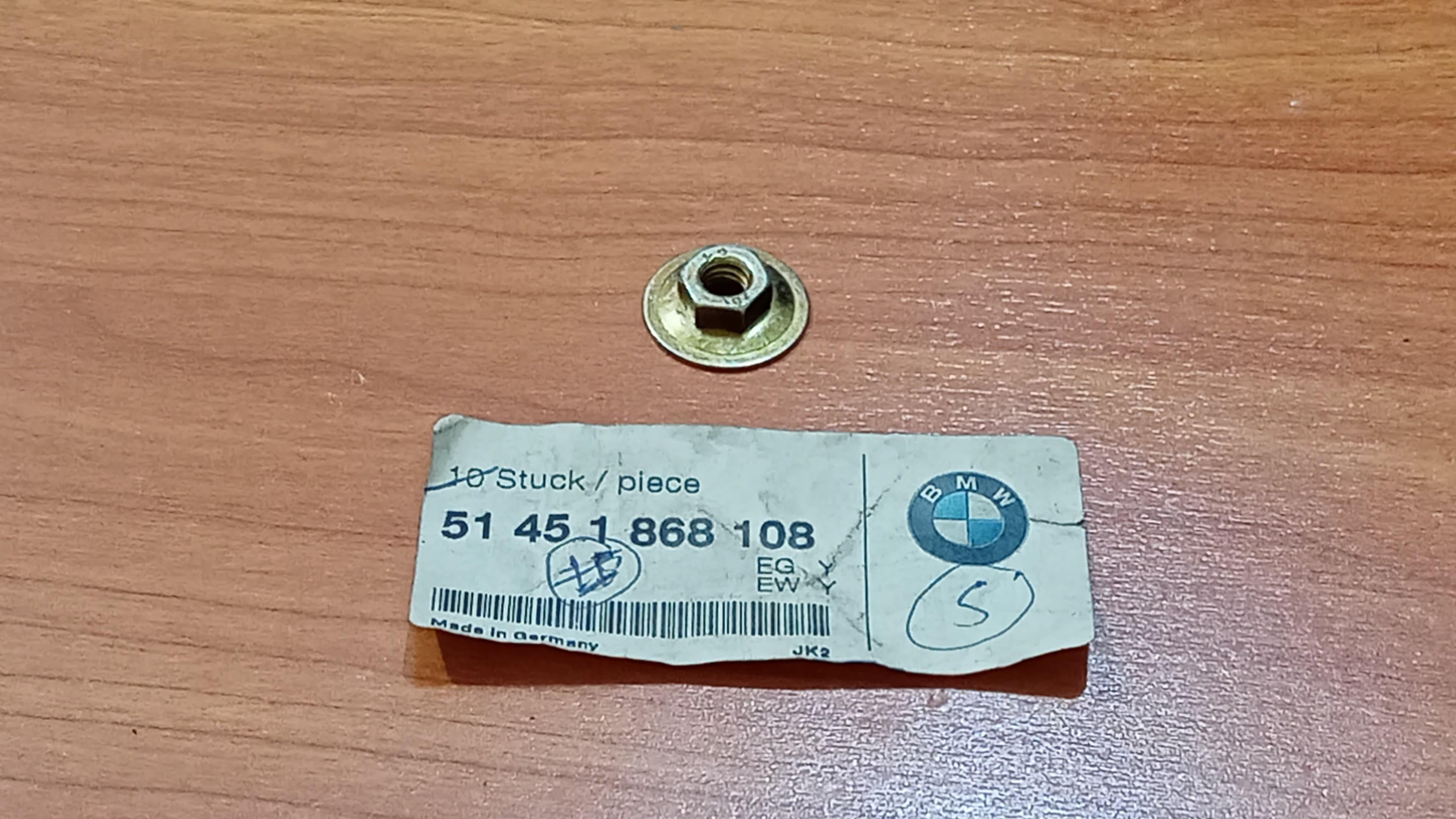 BMW 51451868108 E21 E30 Hex Nut