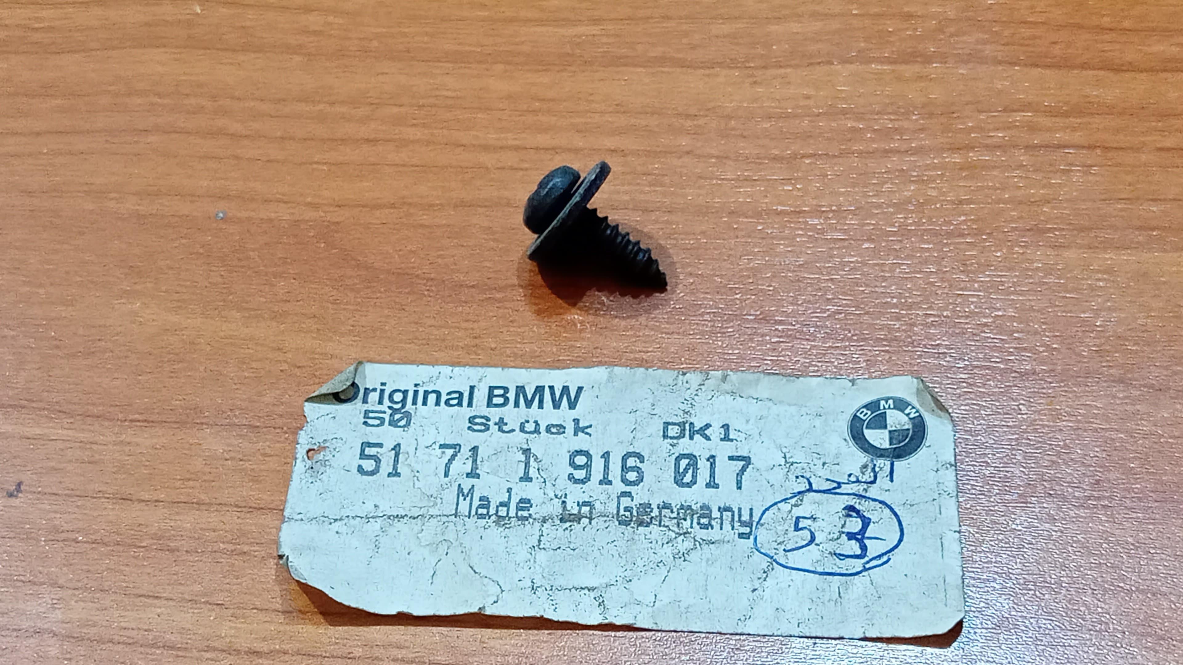 BMW Sheet Metal Screw Set 51711916017 GENUINE  ( Set of 5 )
