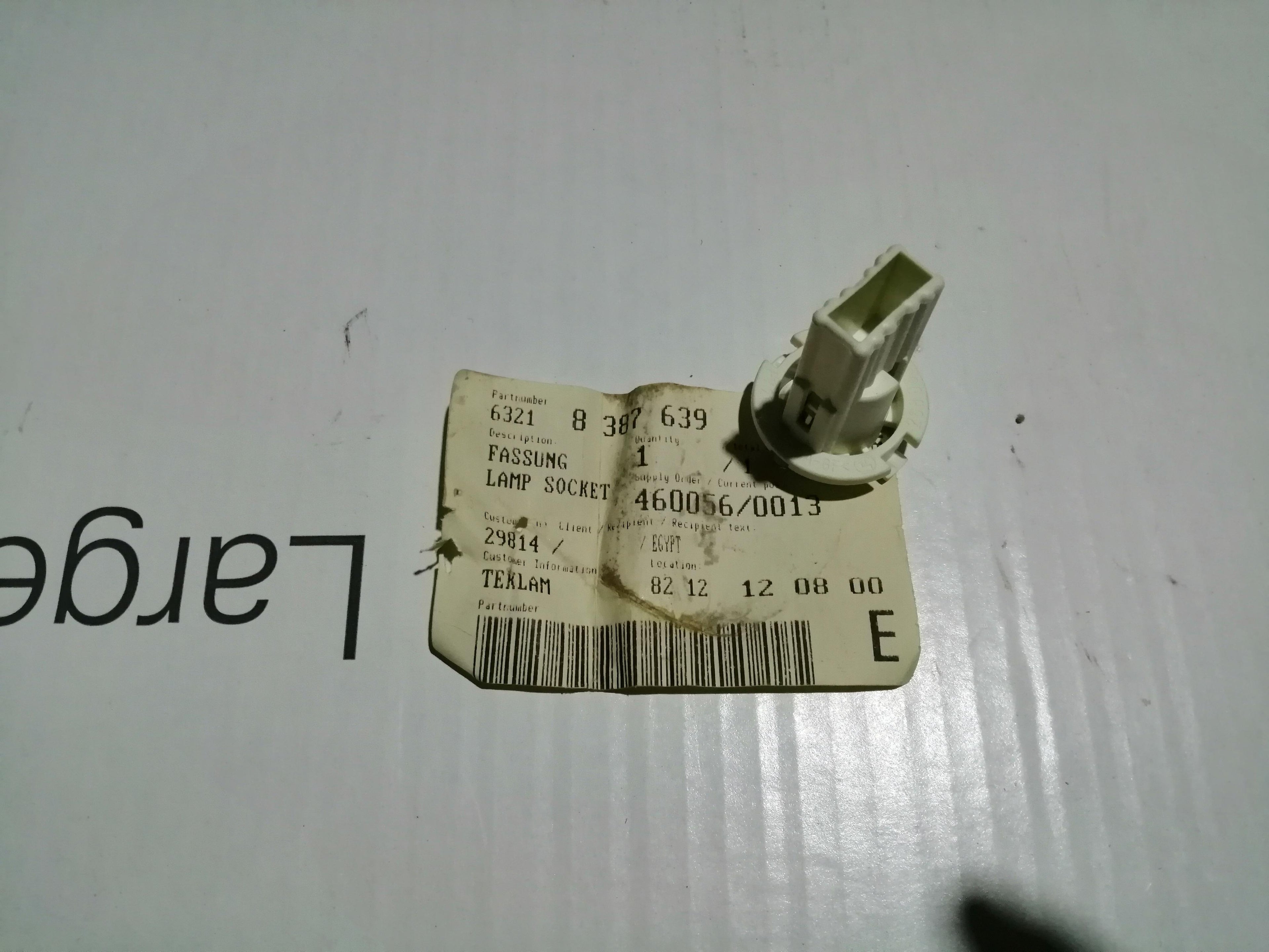 BMW Bulb Socket Yellow Bulb 63218387639 GENUINE