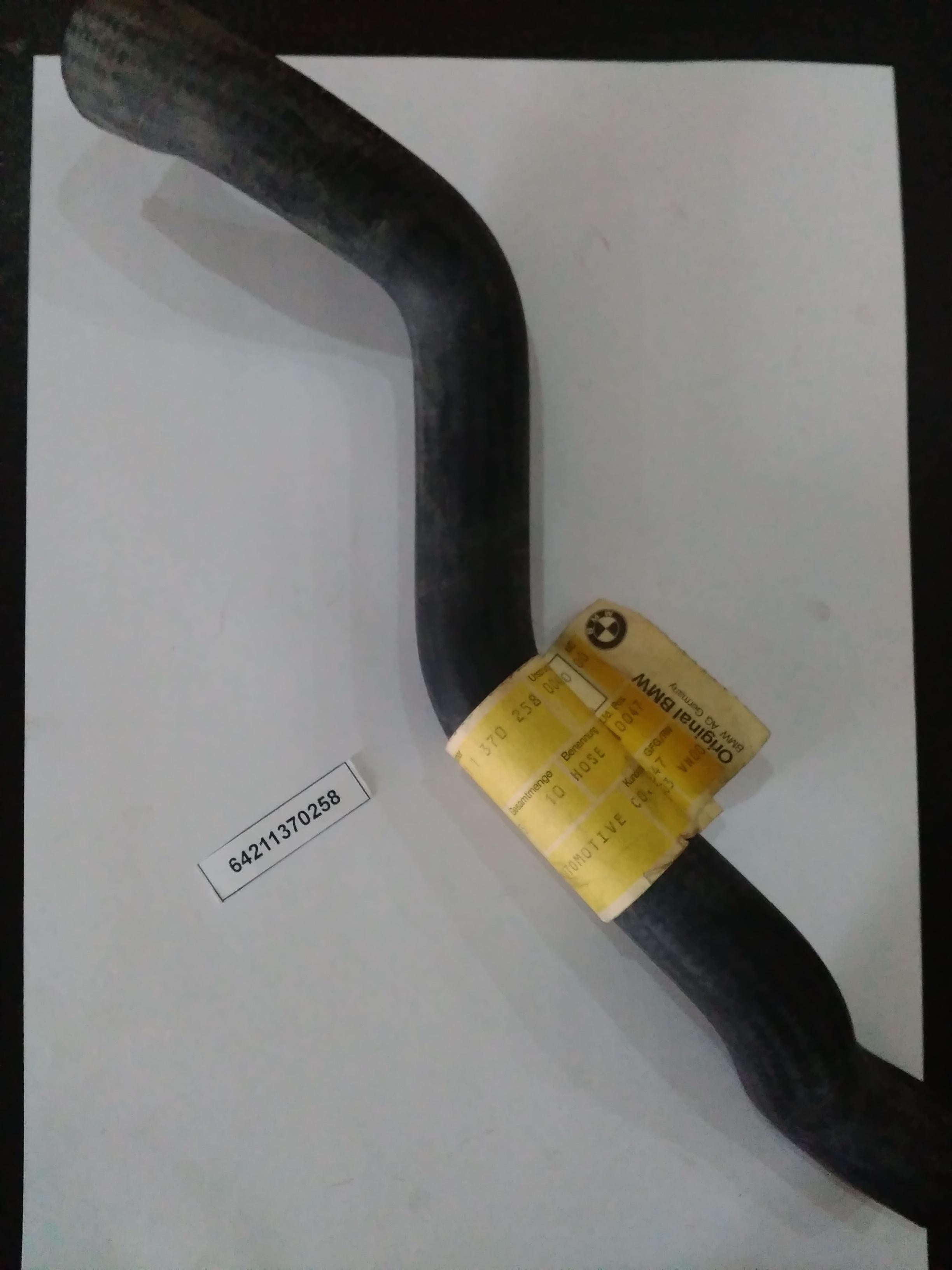 BMW Water Hose Inlet 1 64211370258 GENUINE