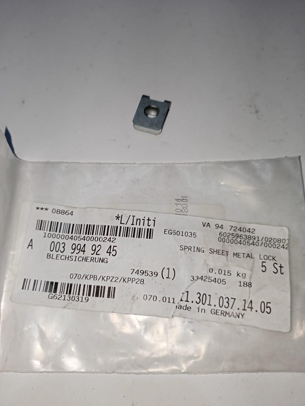 Mercedes-Benz Bumper Cover Lock Nut A0039949245