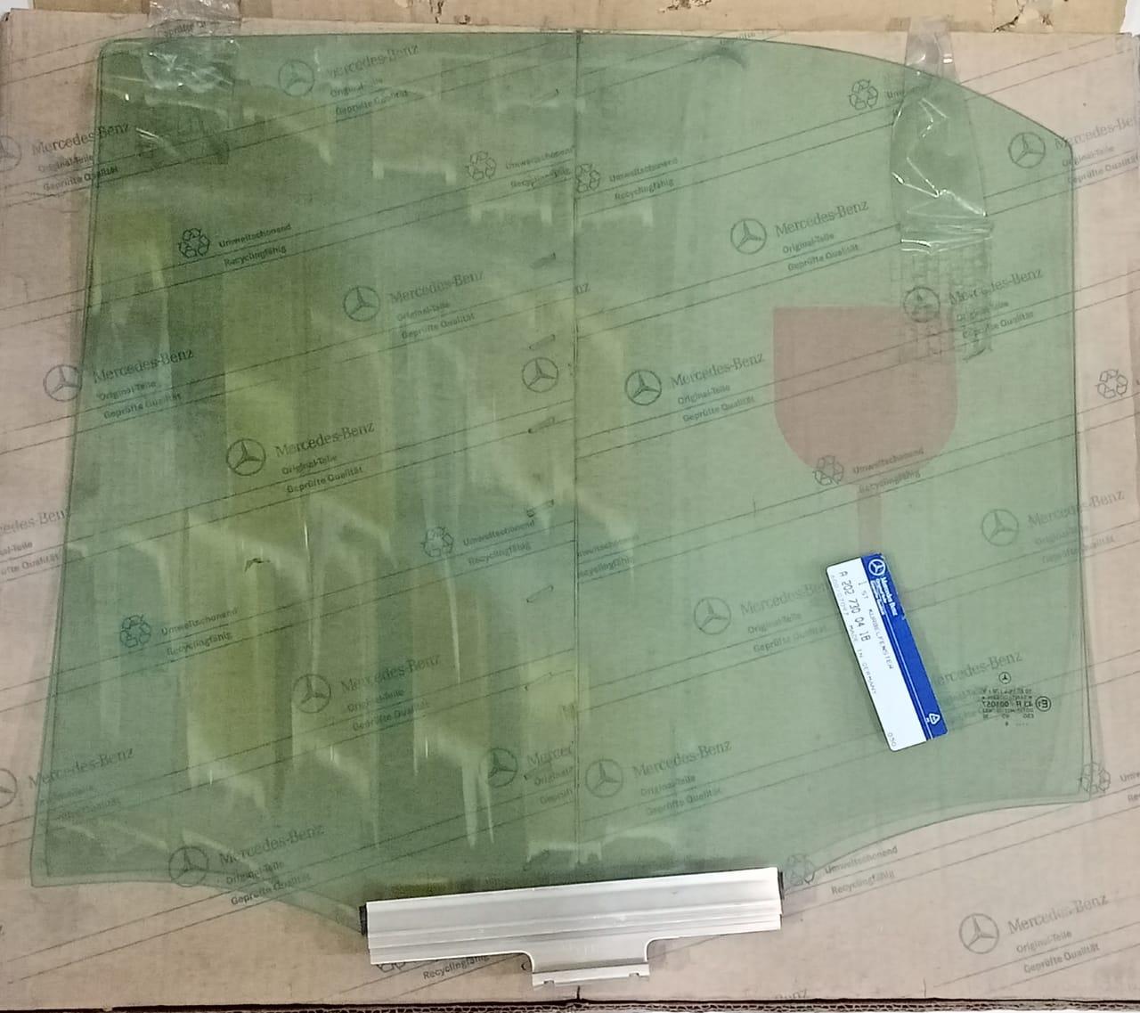 Mercedes-Benz W202 Right Rear Door Glass Green
