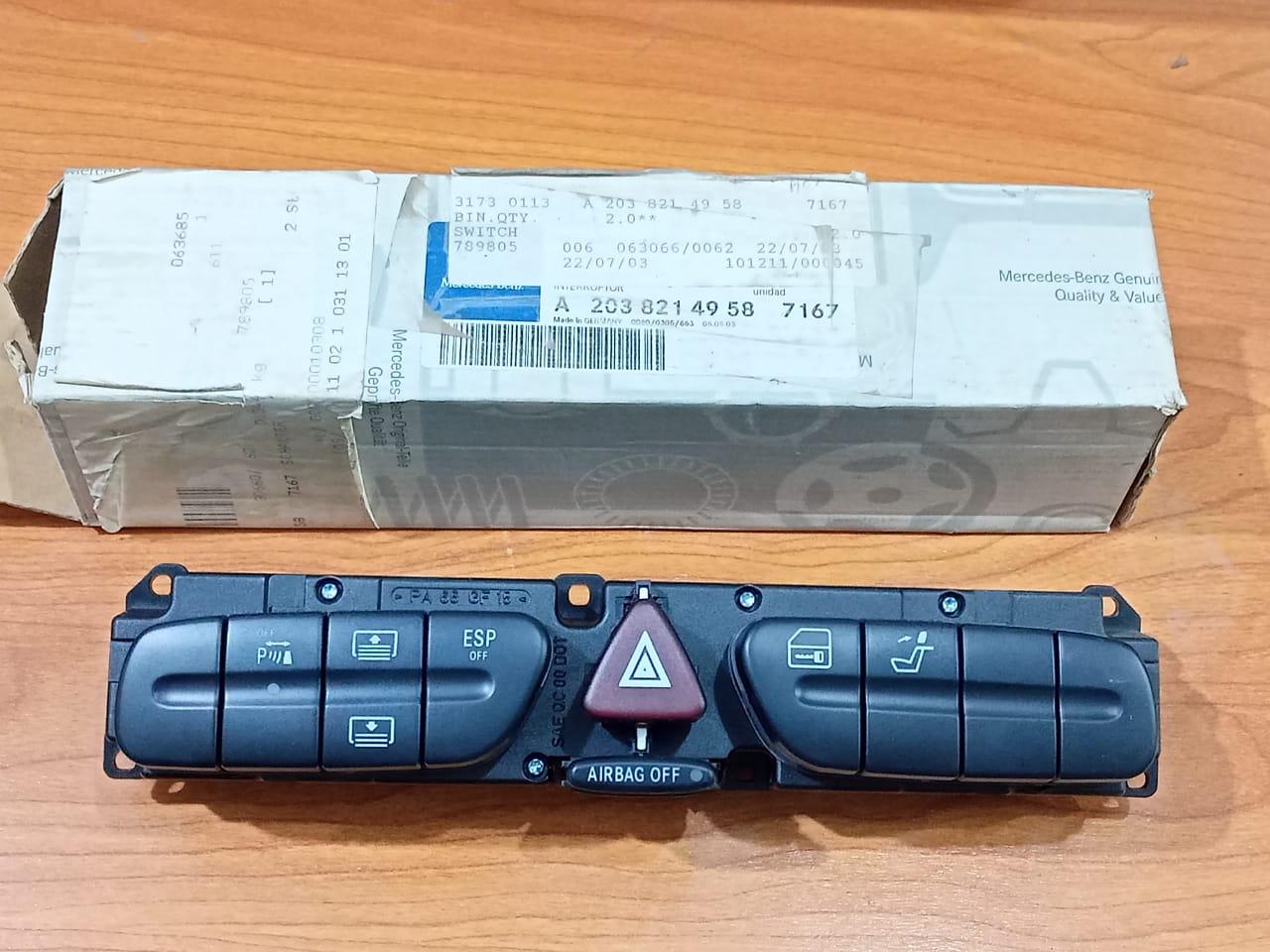 MERCEDES BENZ  A 2038214958 Mercedes Benz W203 W209 Switch Panel Switch Block