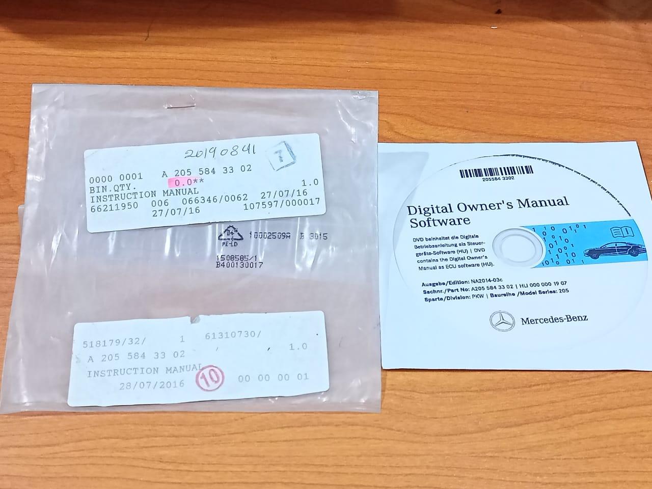 MERCEDES BENZ W205 W213 C253 Operators Manual A2055843302