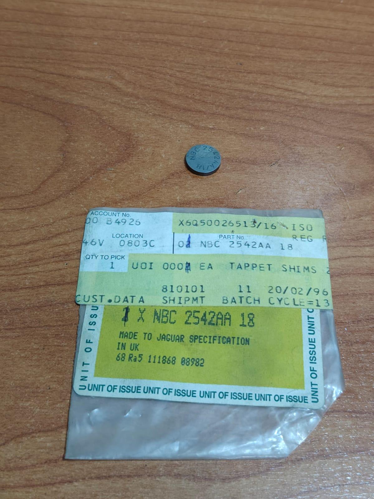 JAGUAR NBC2542AA18 XJS XJ6 XJ40 V12 AJ6 Valve Tappet Adjustment Shim Multi-Size