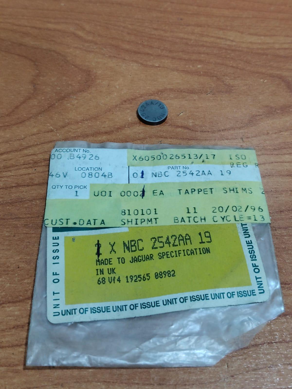 JAGUAR NBC2542AA19 XJS XJ6 XJ40 V12 AJ6 Valve Tappet Adjustment Shim Multi-Size