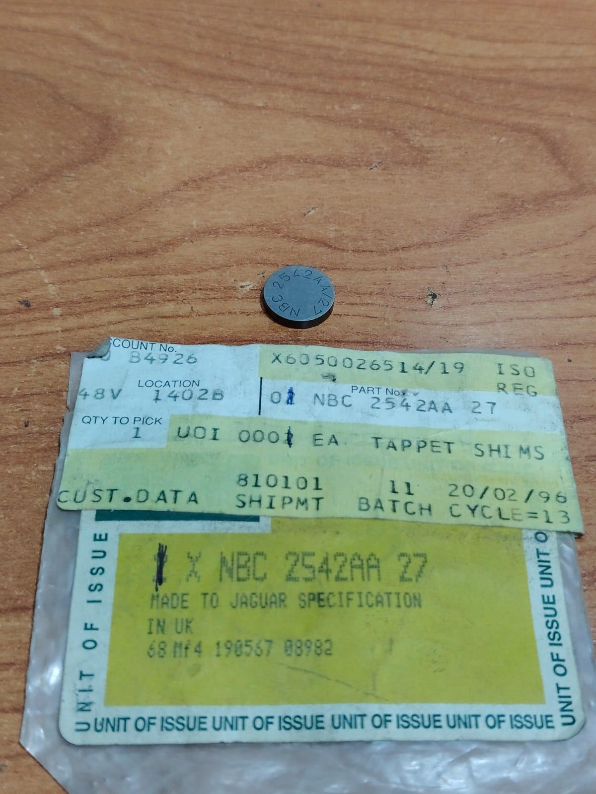 JAGUAR NBC2542AA27 XJS XJ6 XJ40 V12 AJ6 Valve Tappet Adjustment Shim Multi-Size