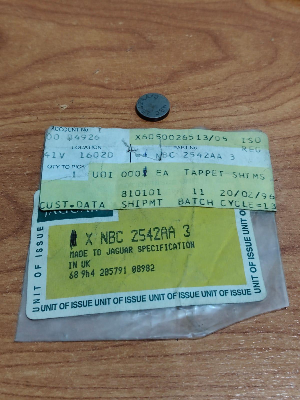 JAGUAR NBC2542AA3 XJS XJ6 XJ40 V12 AJ6 Valve Tappet Adjustment Shim Multi-Size