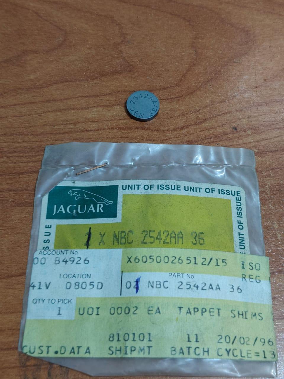 JAGUAR NBC2542AA36 XJS XJ6 XJ40 V12 AJ6 Valve Tappet Adjustment Shim Multi-Size