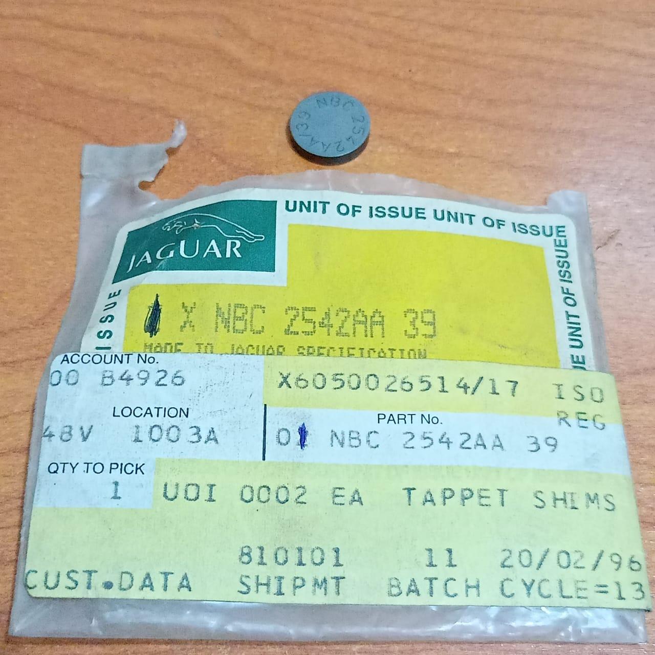 JAGUAR NBC2542AA4 XJS XJ6 XJ40 V12 AJ6 Valve Tappet Adjustment Shim Multi-Size