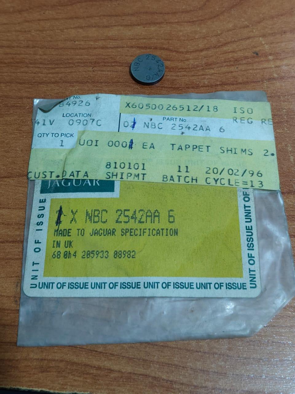 JAGUAR NBC2542AA7 XJS XJ6 XJ40 V12 AJ6 Valve Tappet Adjustment Shim Multi-Size