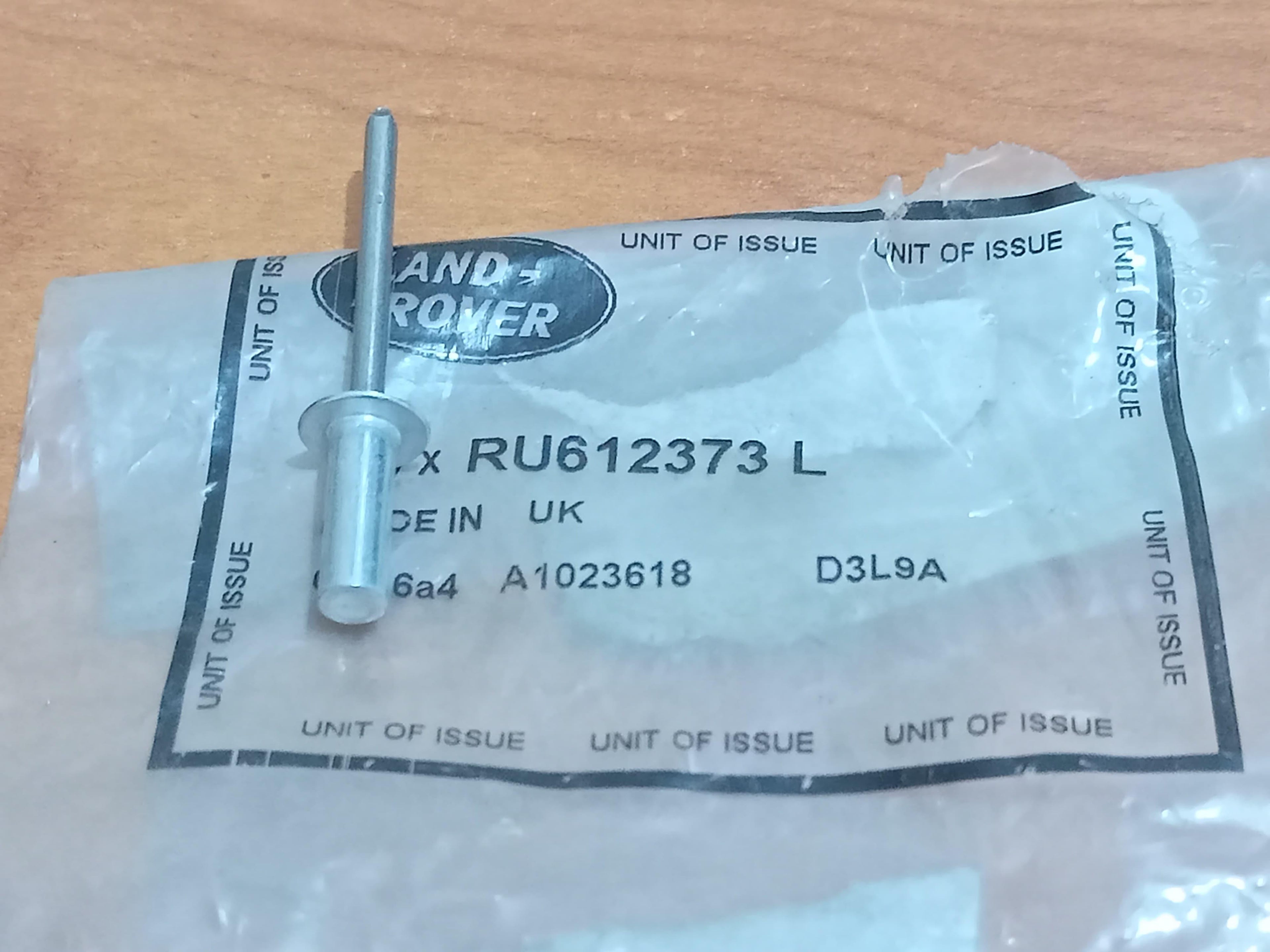 Land Rover RU612373L Rivet Genuine Defender 1983-2016
