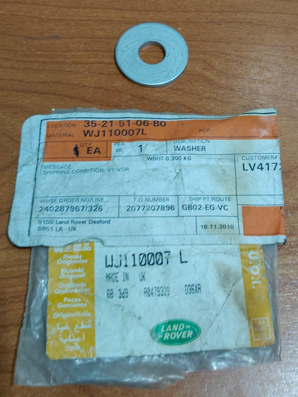 Land Rover WJ110007L Plain Washer Genuine Defender Discovery 1983-2016